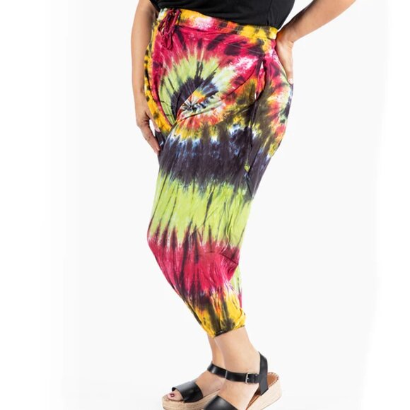 Buddha Pants Womens Hippie Limited Edition Reggae Rise up Savannah Tie Dye Red - Picture 4 of 10